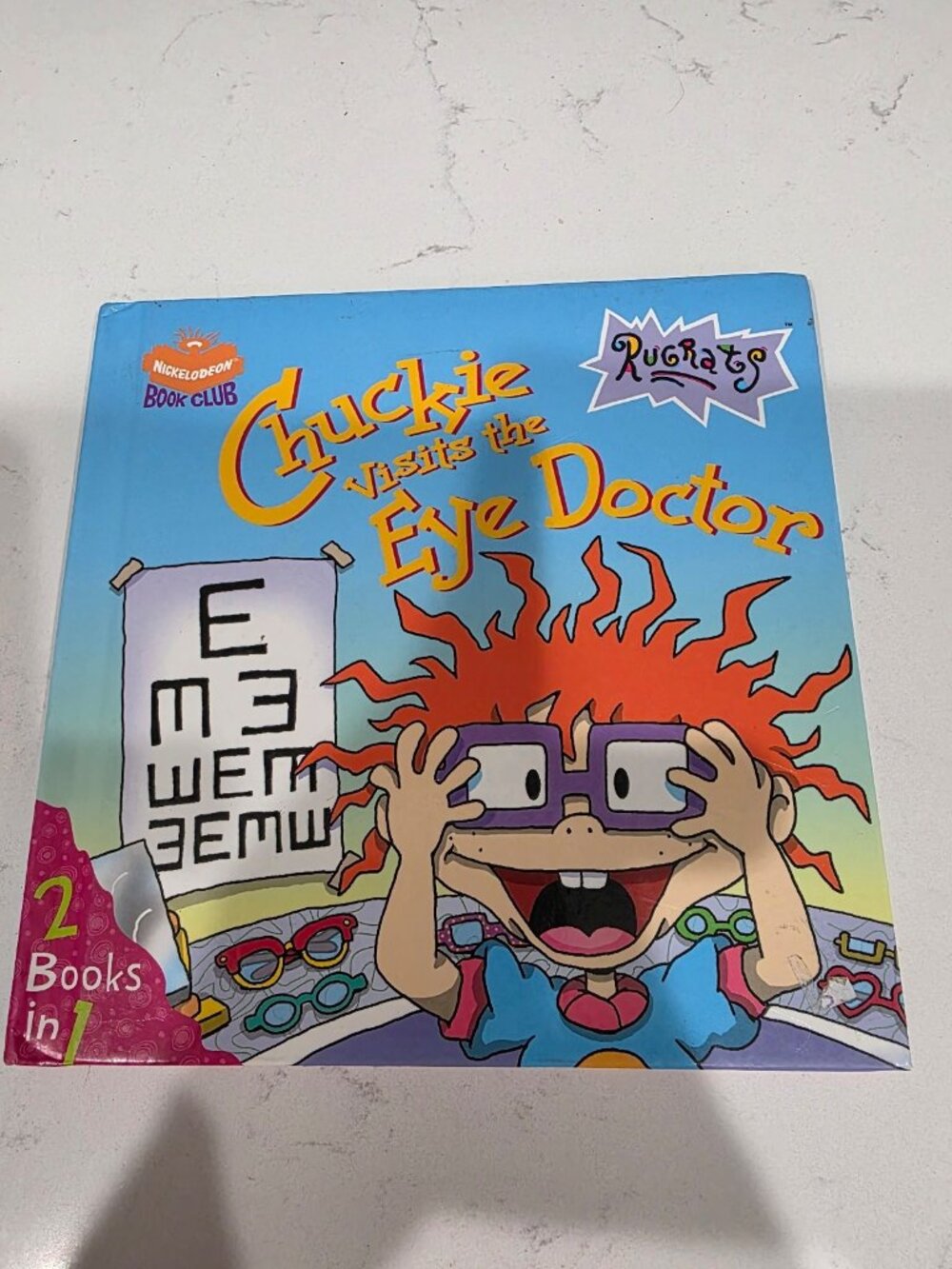 Vintage 1999 Rugrats 2 Books in 1 Hardcover Chuckie Vand Twin Trouble Children’s